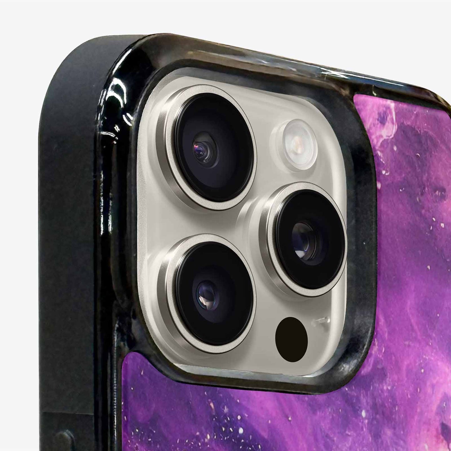 iPhone 15 Pro Max Case — Purple Color Tones Nebula Texture With, Personalized Phone Case