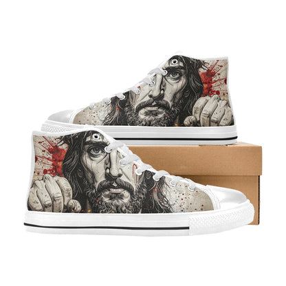 MEN'S Jesus_Ht_07 Men’S High Top Canvas Aesthetic Sneakers
