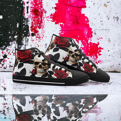 Aurora Borealis Magenta Gold Unique Bold Art - Freaky Shoes | Custom Art Sneakers