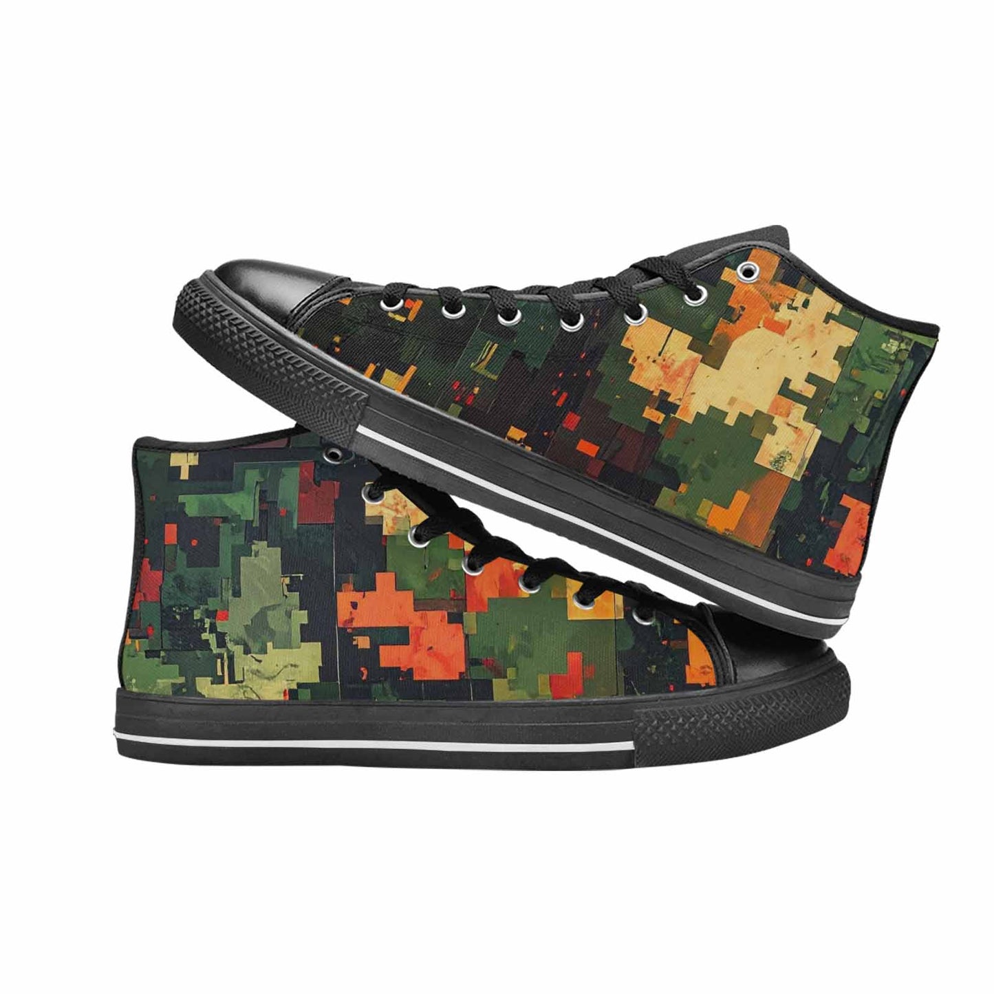 MEN'S Military Camouflage Blotch High Top Canvas Y2K Custom Shoes