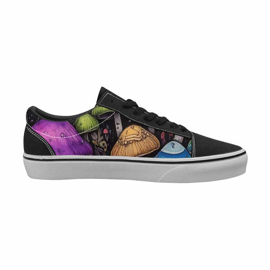 MEN'S Rainbow Drip Mushrooms Lace-Up Canvas Aesthetic Custom Shoes