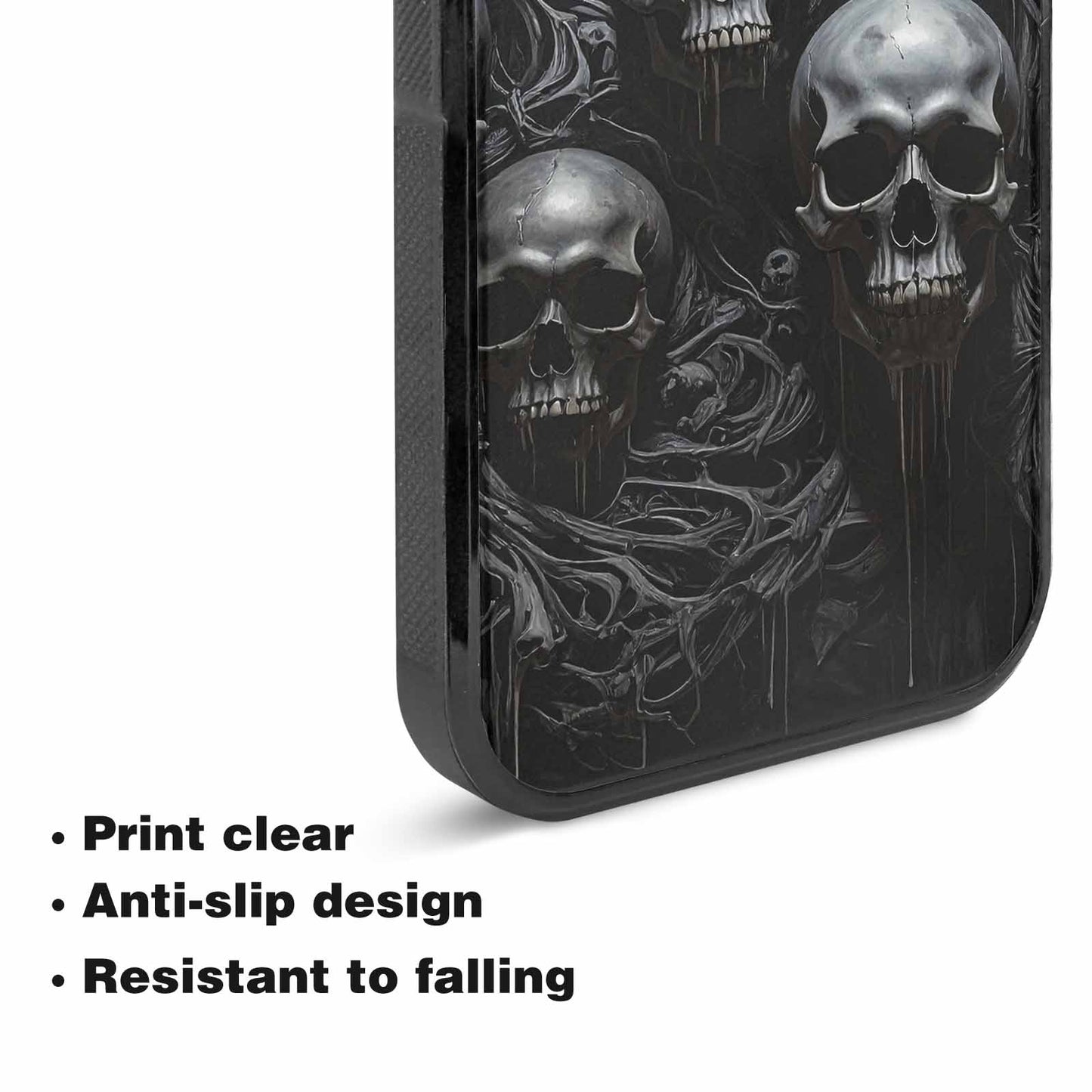 iPhone 15 Plus Case — Grey Dark Black And Grey Tones, Unique Phone Case Design