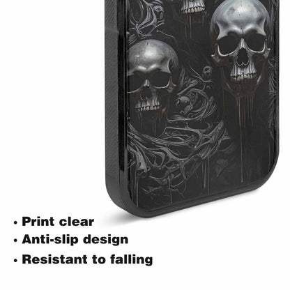 iPhone 15 Plus Case — Grey Dark Black And Grey Tones, Unique Phone Case Design