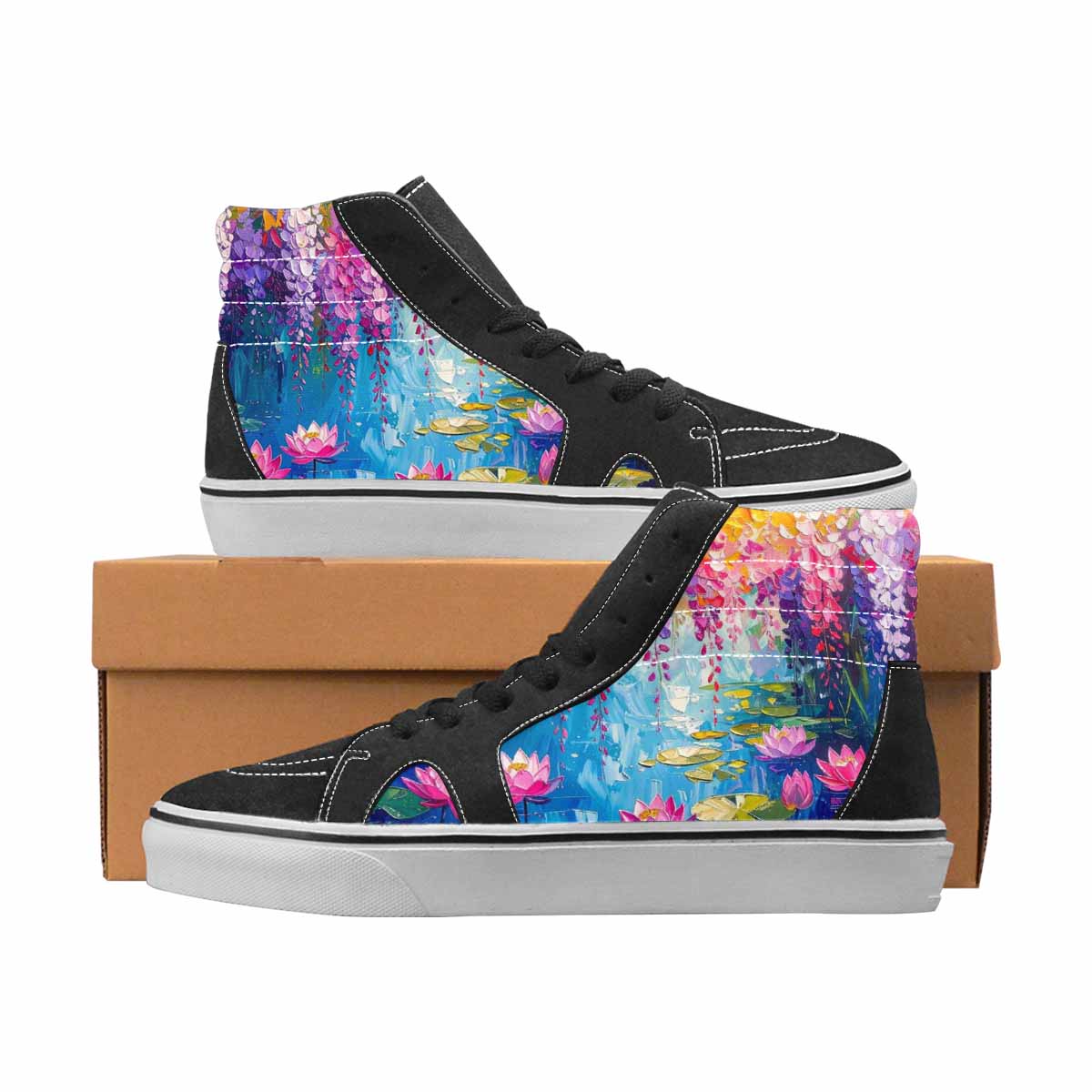 WOMEN'S Monet Full Color High Top Canvas One Of A Kind Vivid Sneakers
