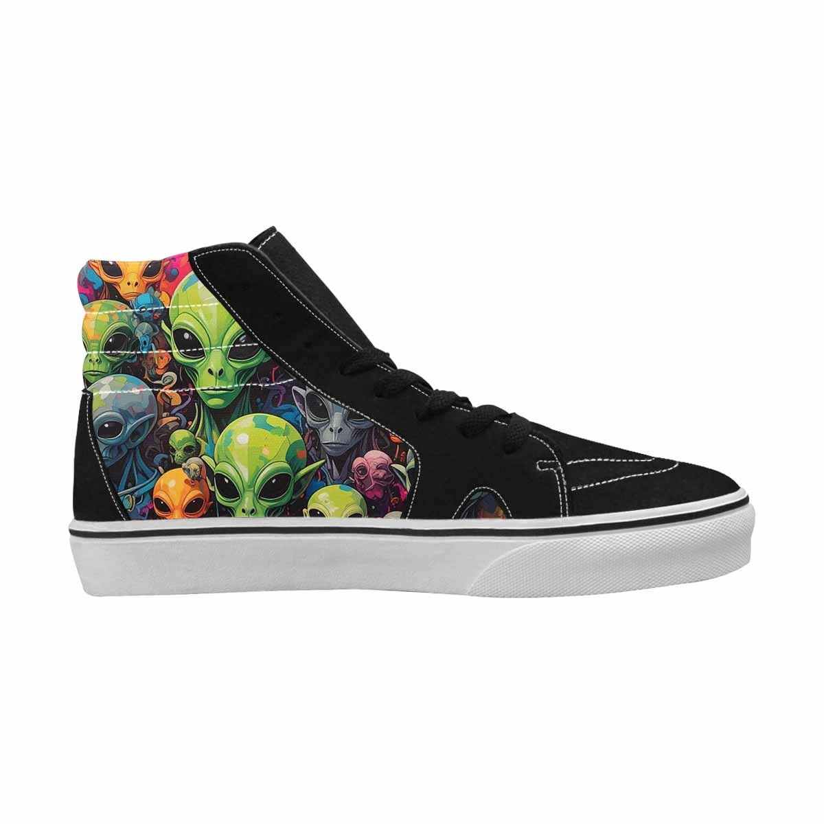 MEN'S Aliens × Camo Aliens High Top Canvas Dark Academia Custom Sneakers