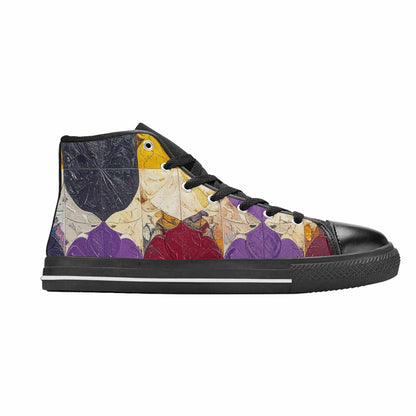 MEN'S Nonbinary Flag Color High Top Canvas Vivid Sneakers
