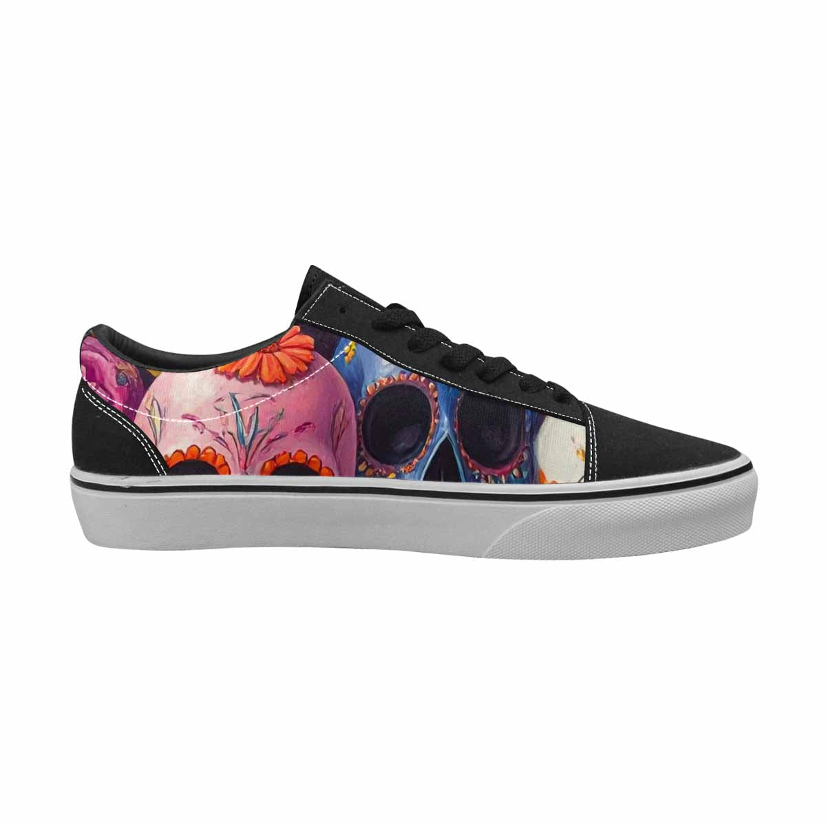 WOMEN'S Sugar Skulls Melting Sugar Lace-Up Canvas Vivid Sneakers