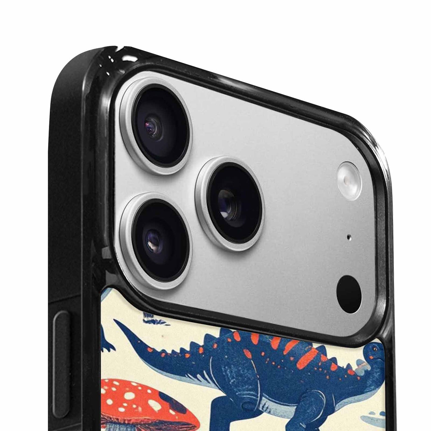 iPhone 17 Pro Max Case — Vintage Dinosaurs Mushroom Retro Vintage, Custom Designed Case Cover