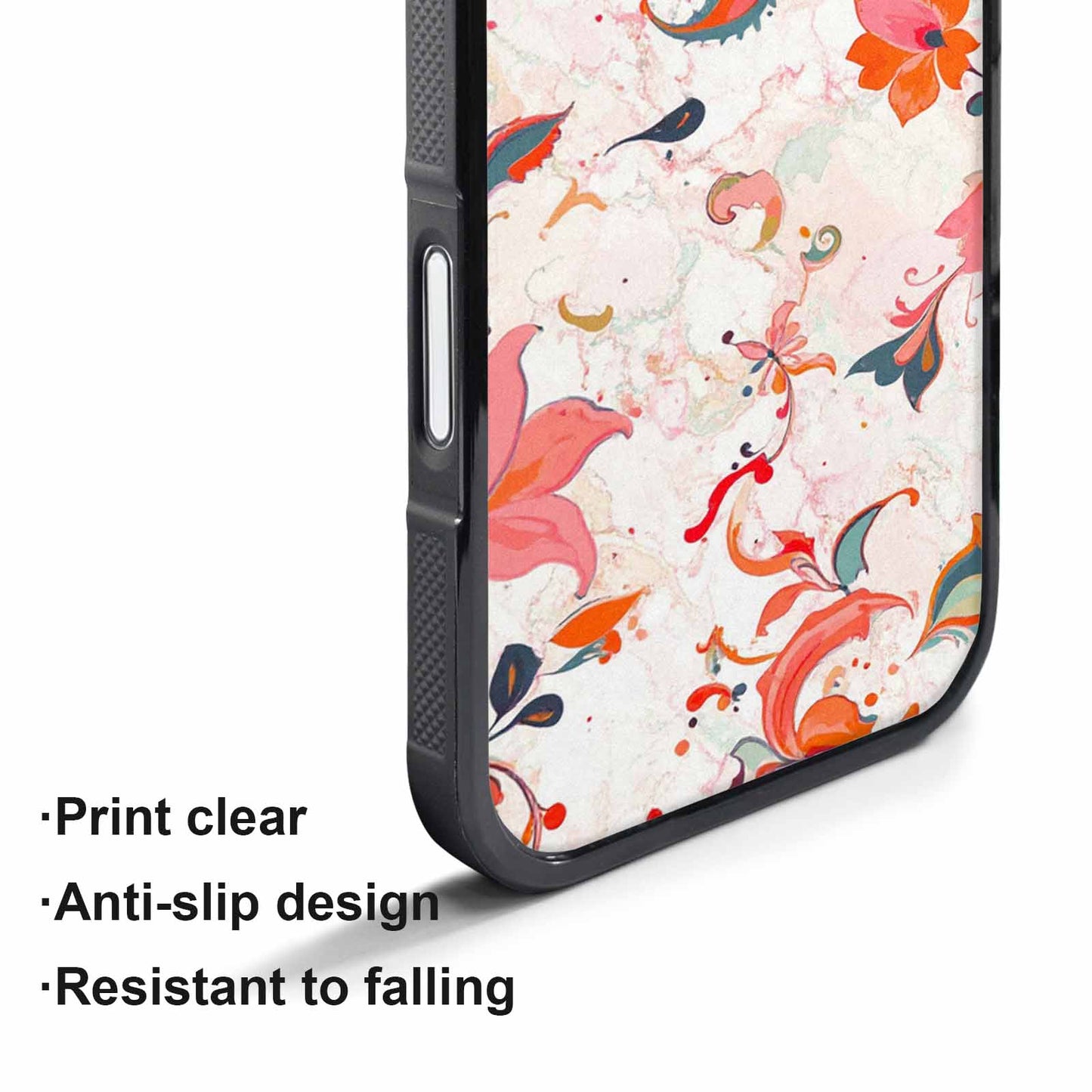 iPhone 17 Air Case — Marble Floral, Unique Phone Case Design