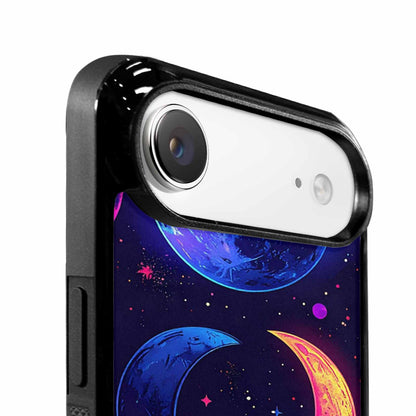 iPhone 17 Air Case — Neon Winter Moon Seamless Cartoon Cute, Custom Phone Case