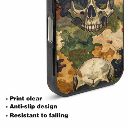 iPhone 16 Pro Max Case — Military Camo Skull, Custom Designed Case Cover