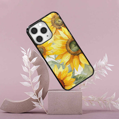 iPhone 15 Pro Max Case — Sunflowers Watercolor, Customized Protective Case