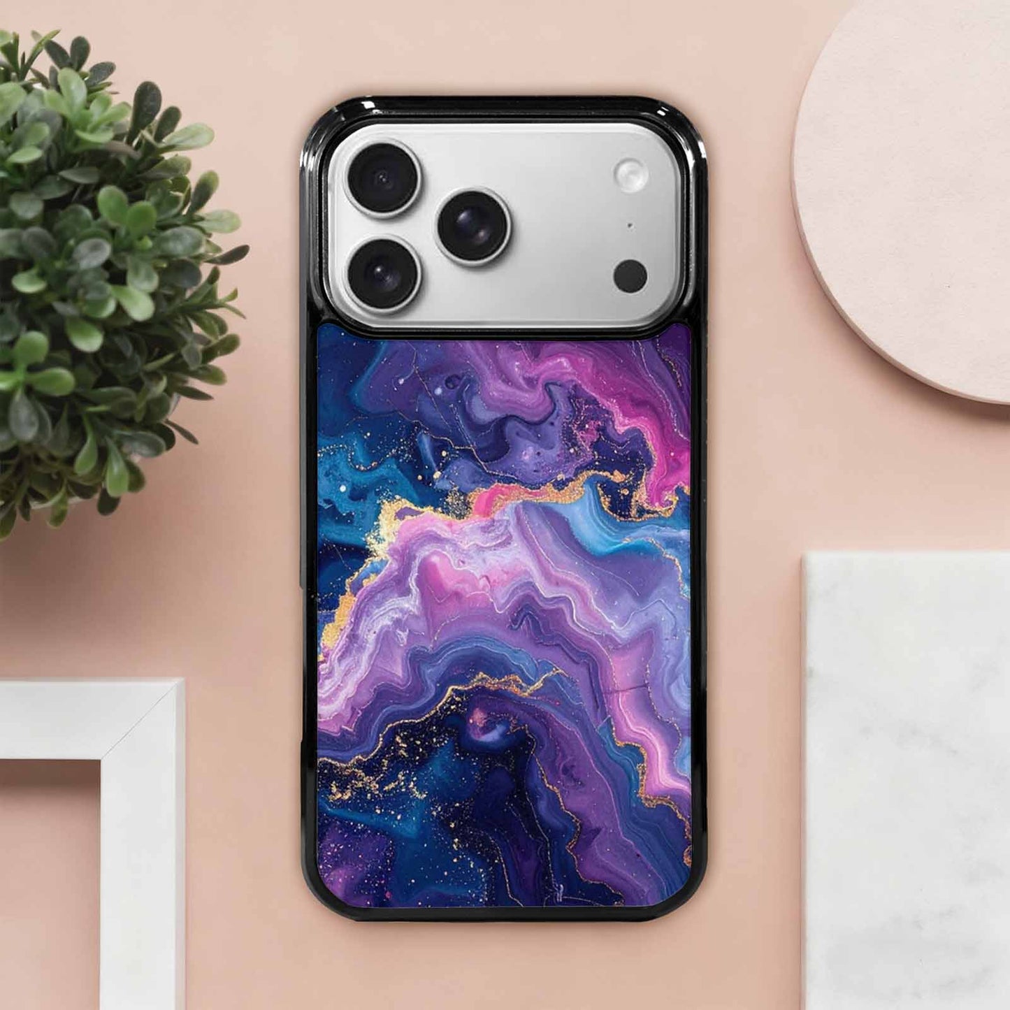 iPhone 17 Pro Max Case — Marble Galaxy Space, Custom Art Phone Cover