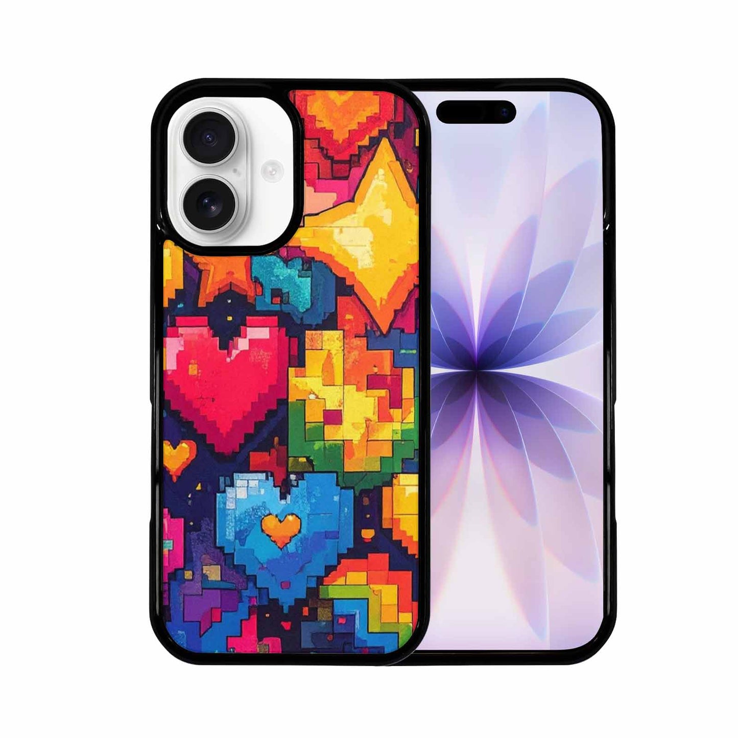 iPhone 17 Case — Pixel Art Bit Burst Original Art, Customized Protective Case