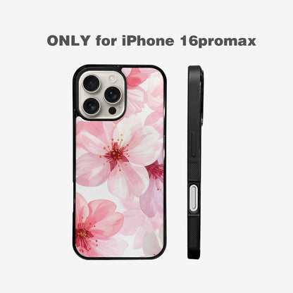 iPhone 16 Pro Max Case — Japanese Cherry Blossom Pattern Sakura Flowers, Unique Phone Case Design