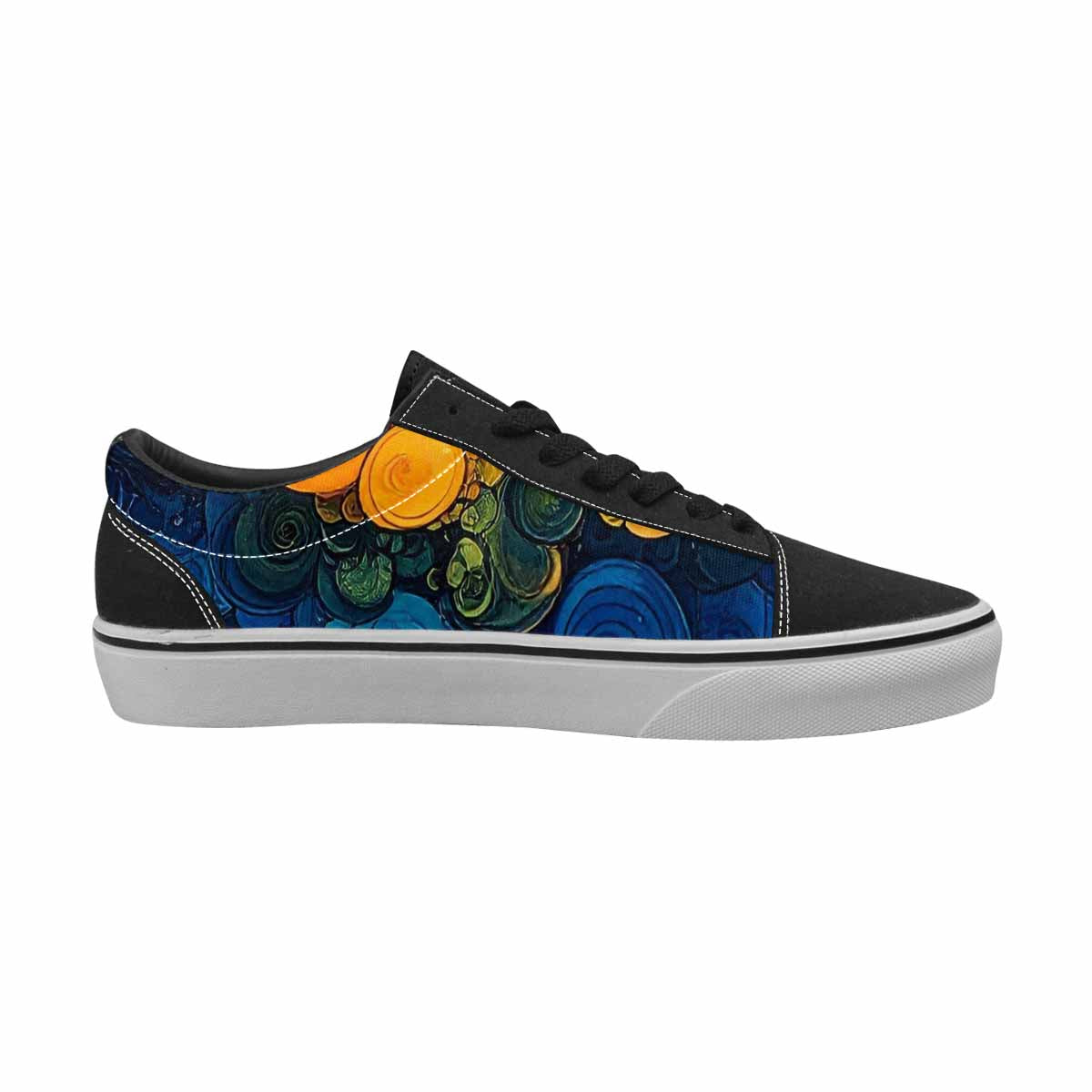 WOMEN'S Tie Lace-Up Canvas Melting Art Sneakers