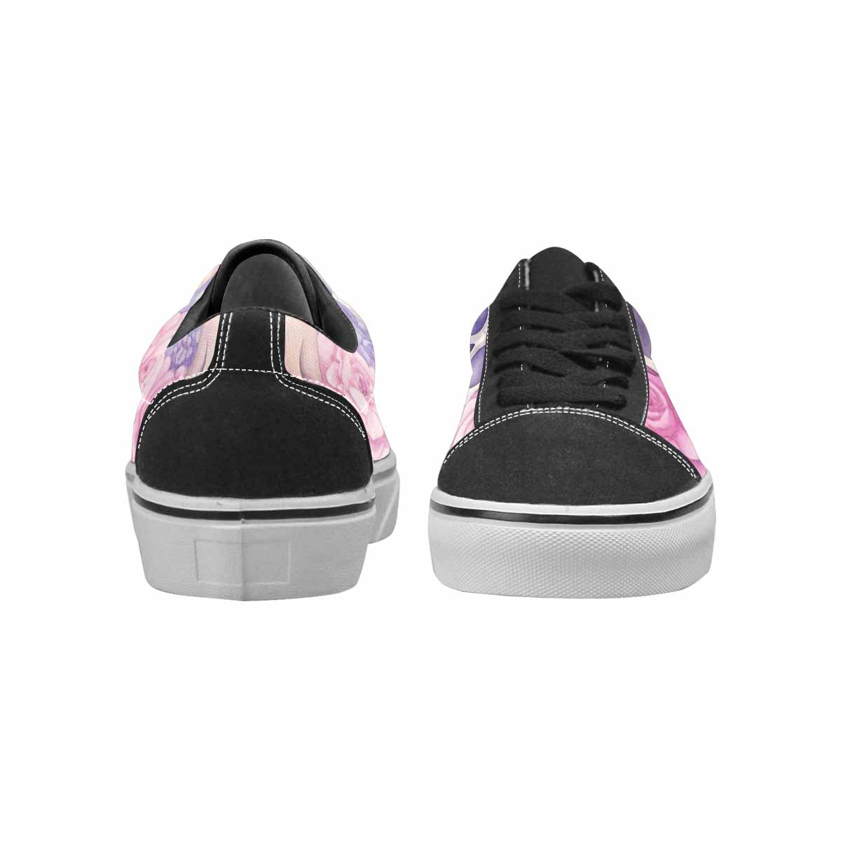 WOMEN'S Skulls - Pastel Canvas Lace-Up Grunge Custom Sneakers
