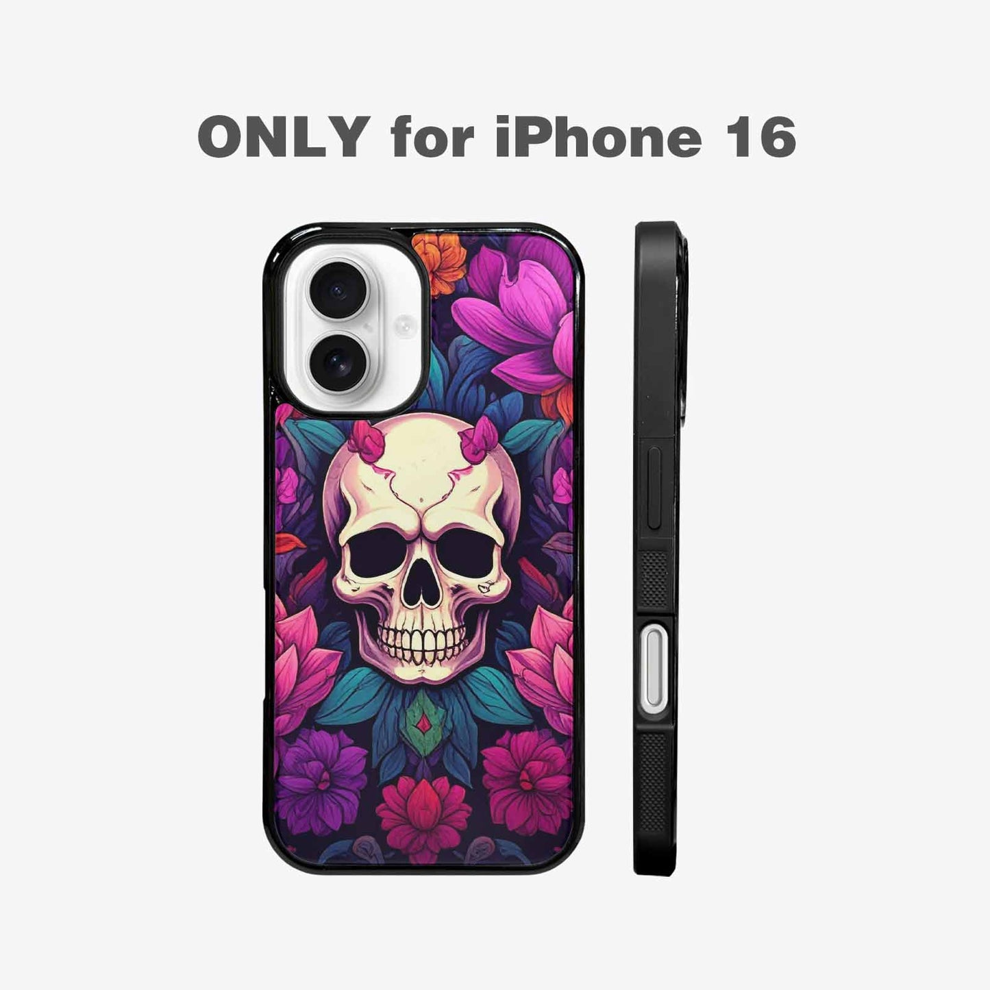 iPhone 16 Case — Lotus Many Hundreds Of Skulls Art, Custom Art Phone Cover