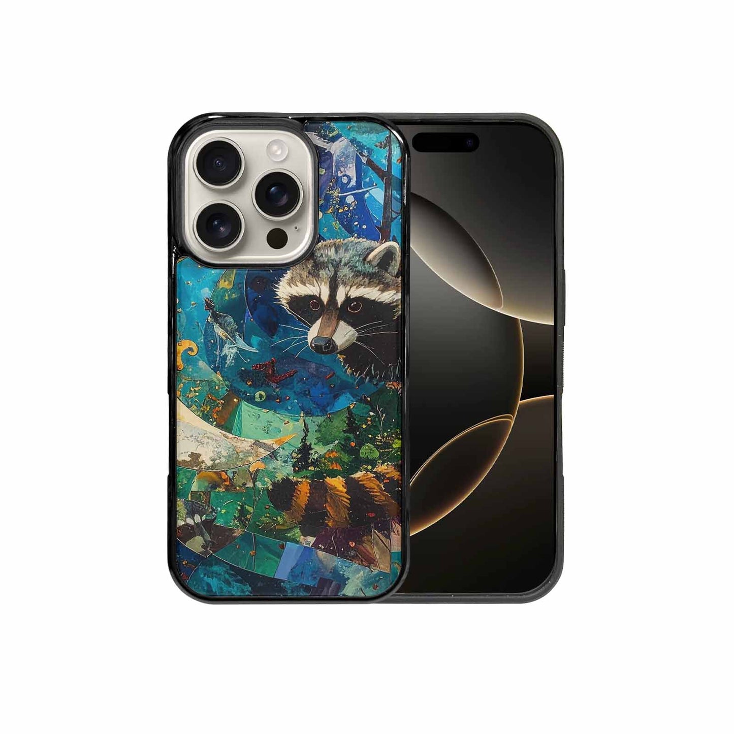 iPhone 16 Pro Case — Raccoon Bandit Raccoon Bandit Pattern Hundreds, Original Design Phone Case