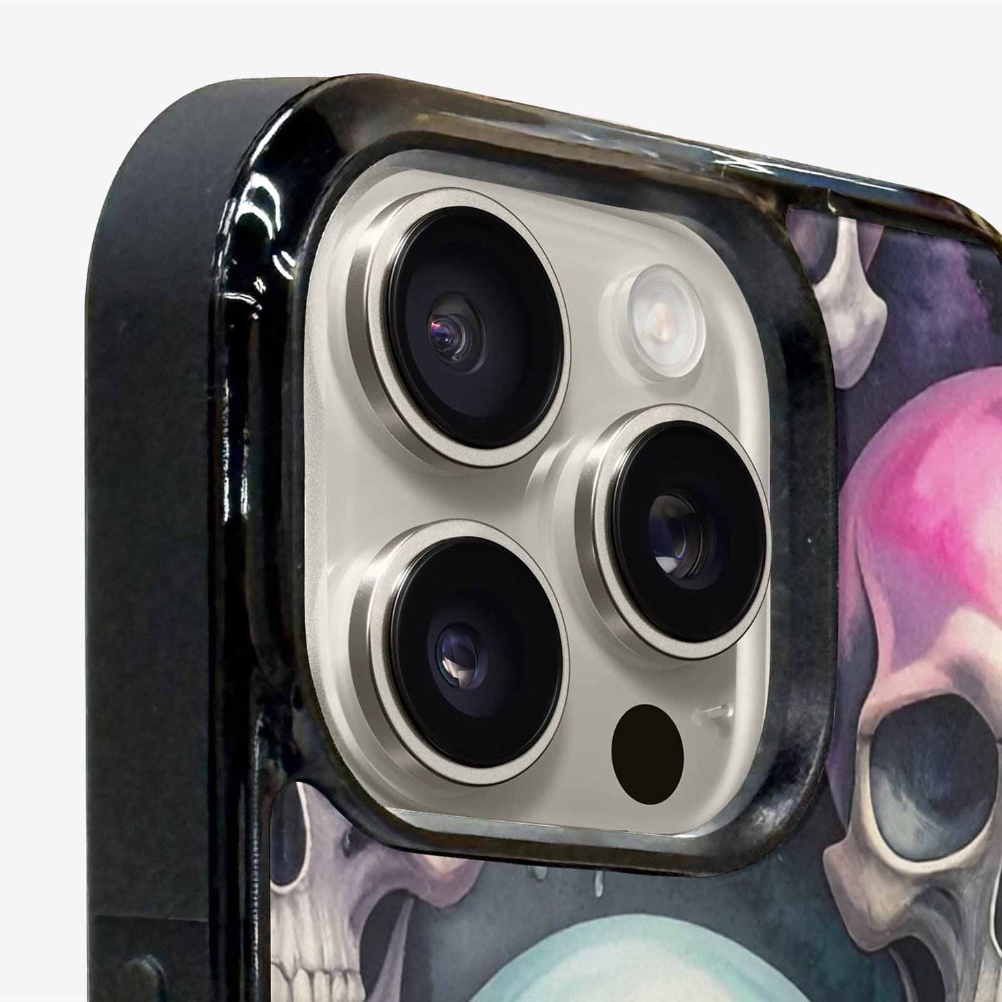 iPhone 15 Pro Max Case — Dark Black And White Color Tone, Custom Print Case Cover