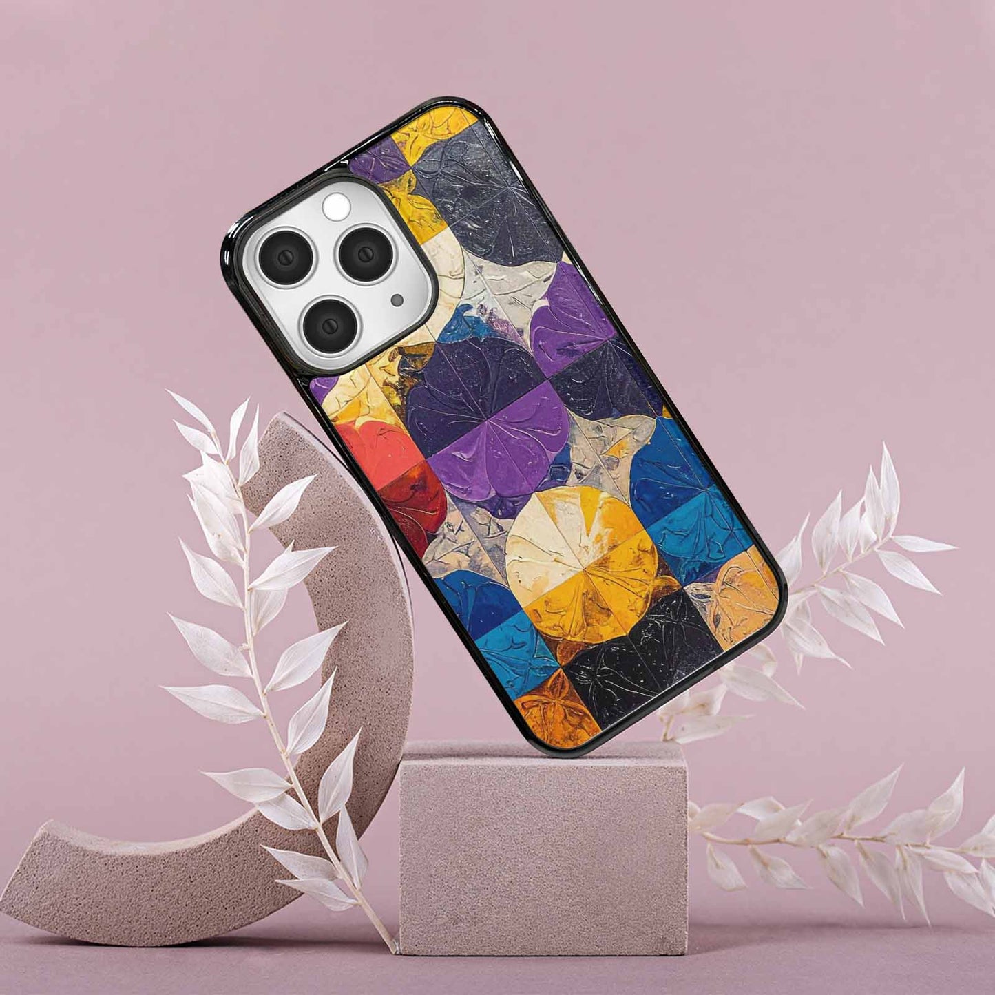 iPhone 15 Pro Max Case — Nonbinary Flag Color Theme Small Rainbow, Unique Phone Case Design