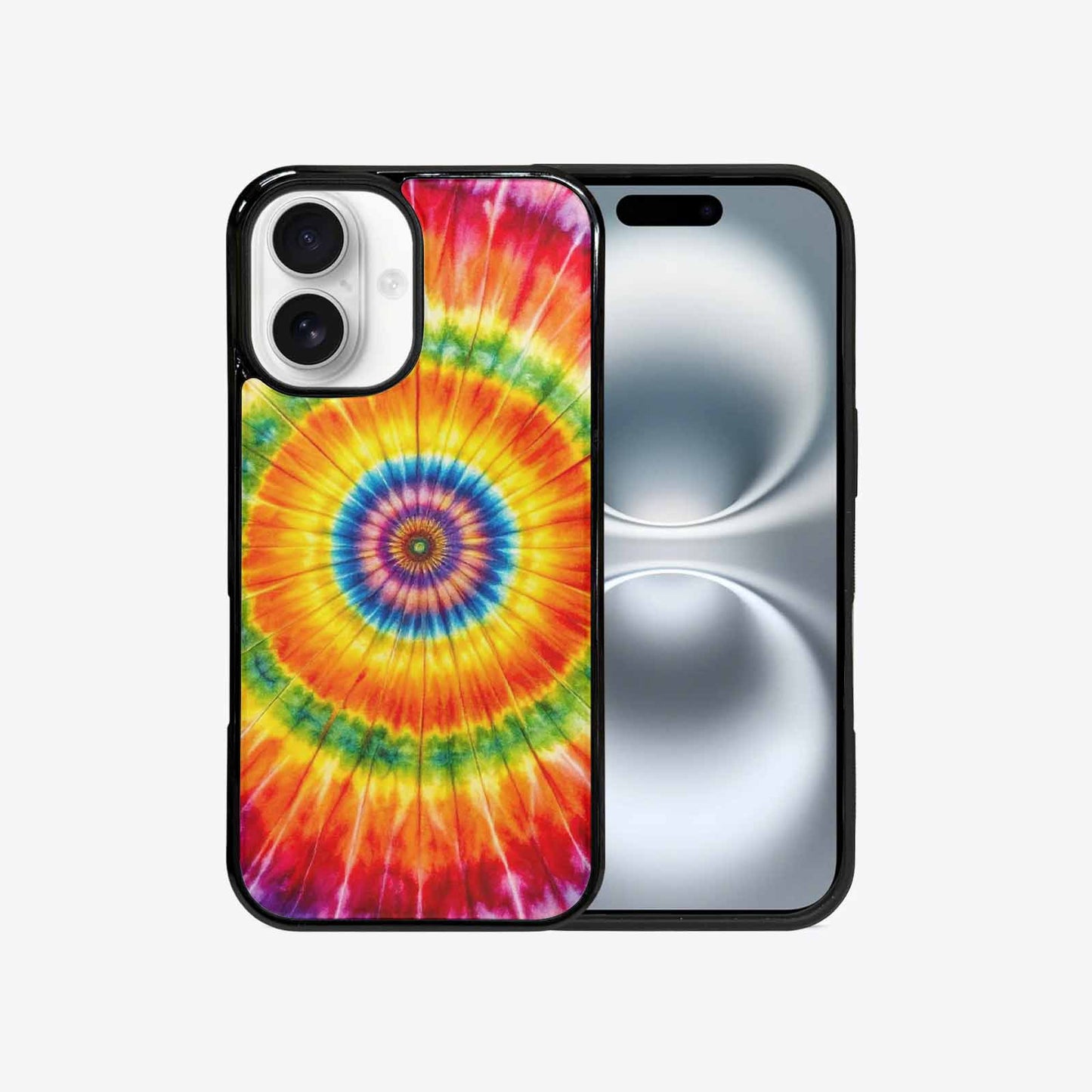 iPhone 16 Case — Rainbow Spiral Tie Dye Custom, Unique Phone Case Design