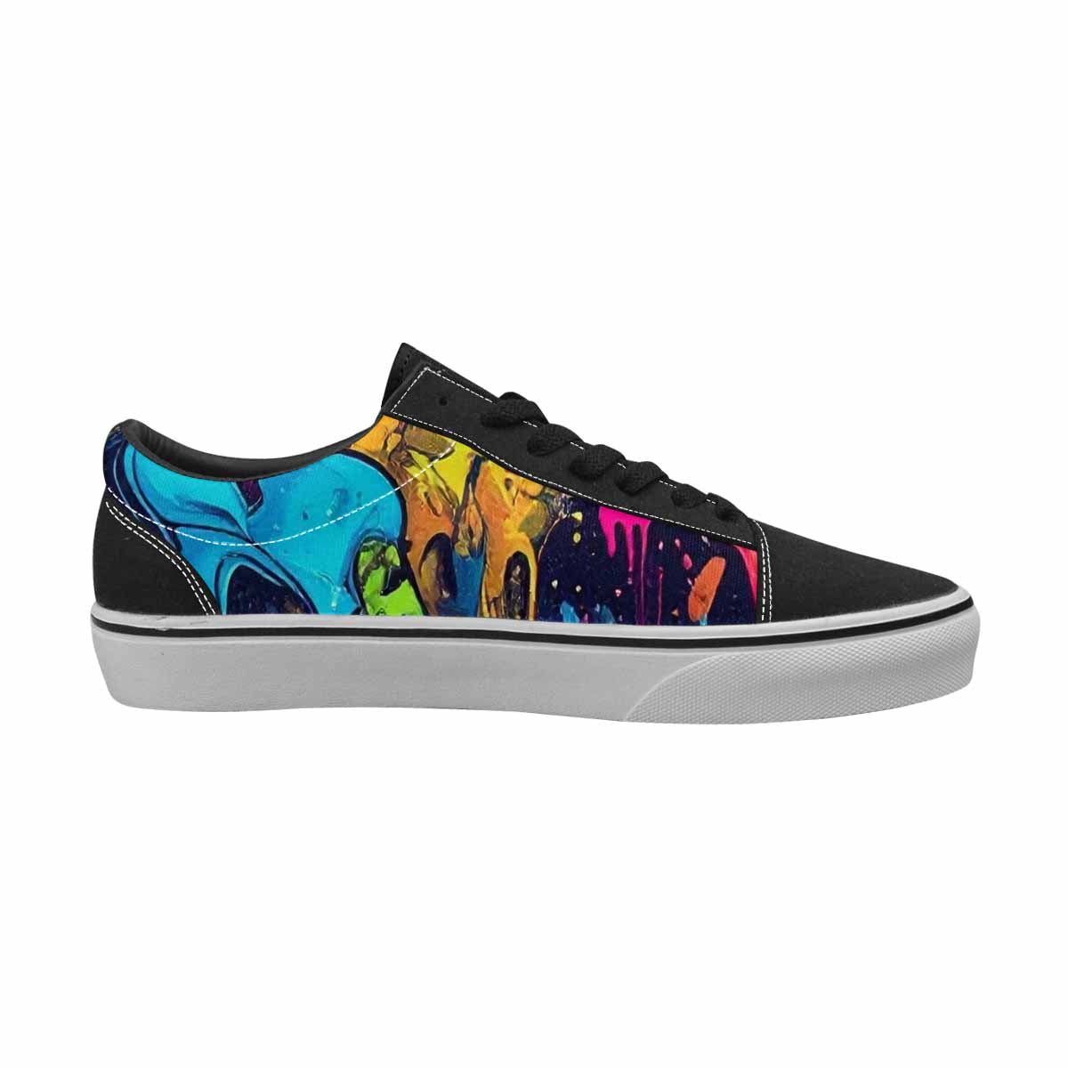 MEN'S Paint Splatter Canvas Lace-Up Y2K Custom Sneakers