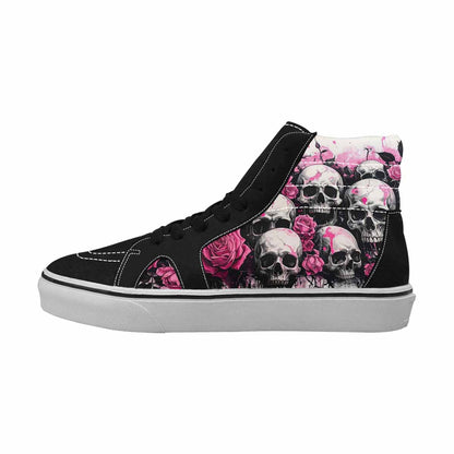 MEN'S Skull Roses High Top Canvas Kaleidoscope Sneakers