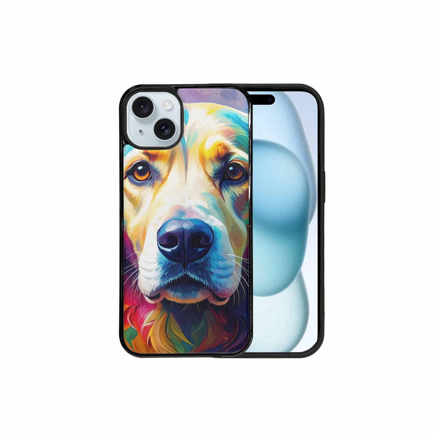 iPhone 15 Plus Case — Golden Retriever Watercolor Art Pattern, Personalized Phone Case