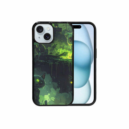 iPhone 15 Case — Toxic Melting Skeleton Cats Small Toxic, Original Design Phone Case