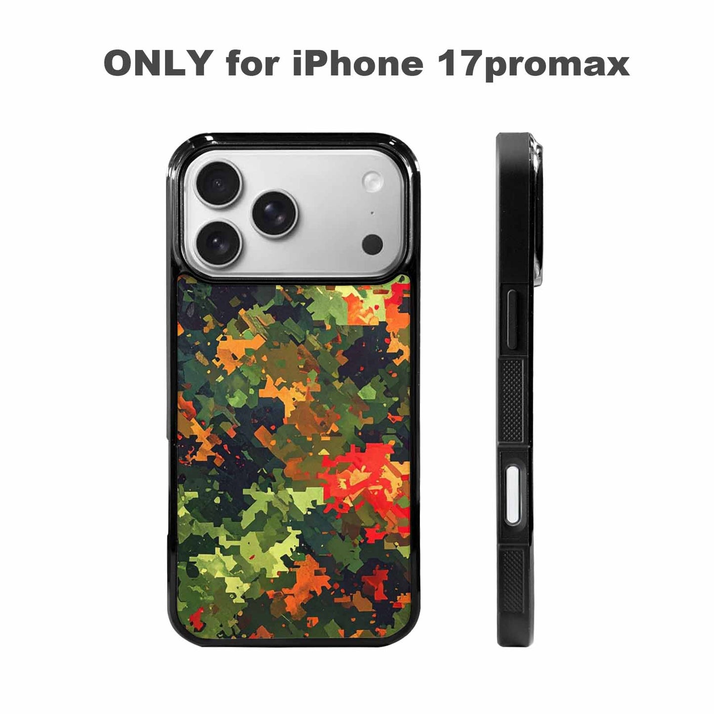 iPhone 17 Pro Max Case — Small Military Camouflage Blotch Camo, Unique Phone Case Design