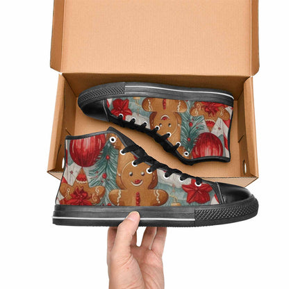WOMEN'S Christmas Holly Snowflake High Top Canvas Y2K Sneakers