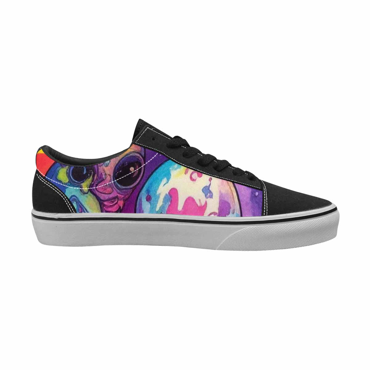 WOMEN'S Melting Aliens Lace-Up Canvas Neon Fantasy Custom Shoes