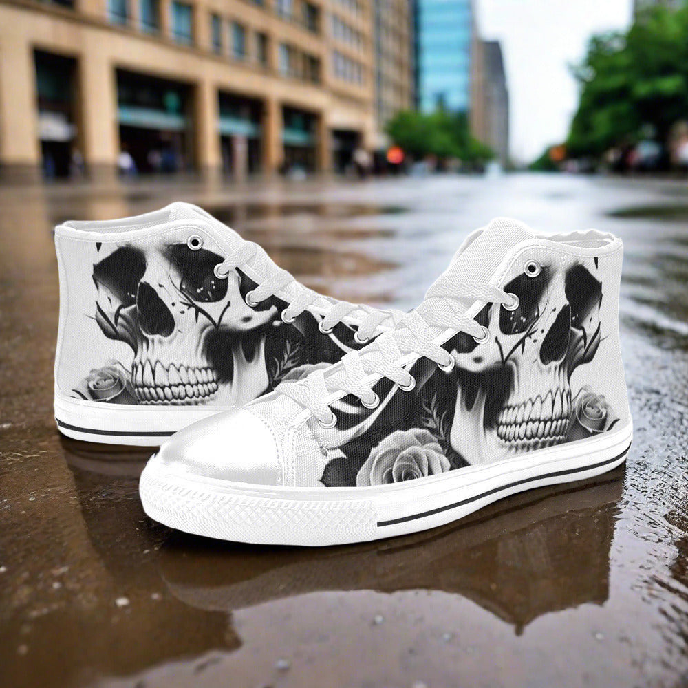 Aurora Borealis Teal Gold Vivid WOMEN Bold Art - Freaky Shoes | Custom Art Sneakers
