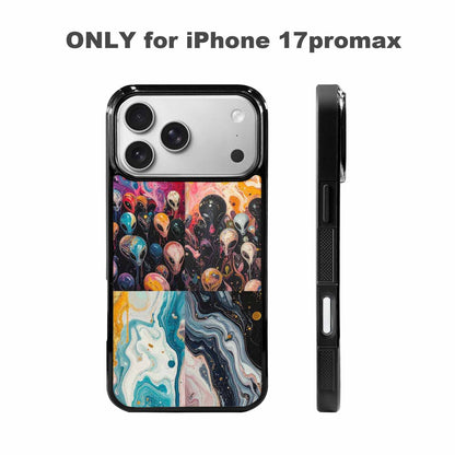 iPhone 17 Pro Max Case — Aliens Marblealiens Pattern Alien Scifi, Custom Printed Phone Case