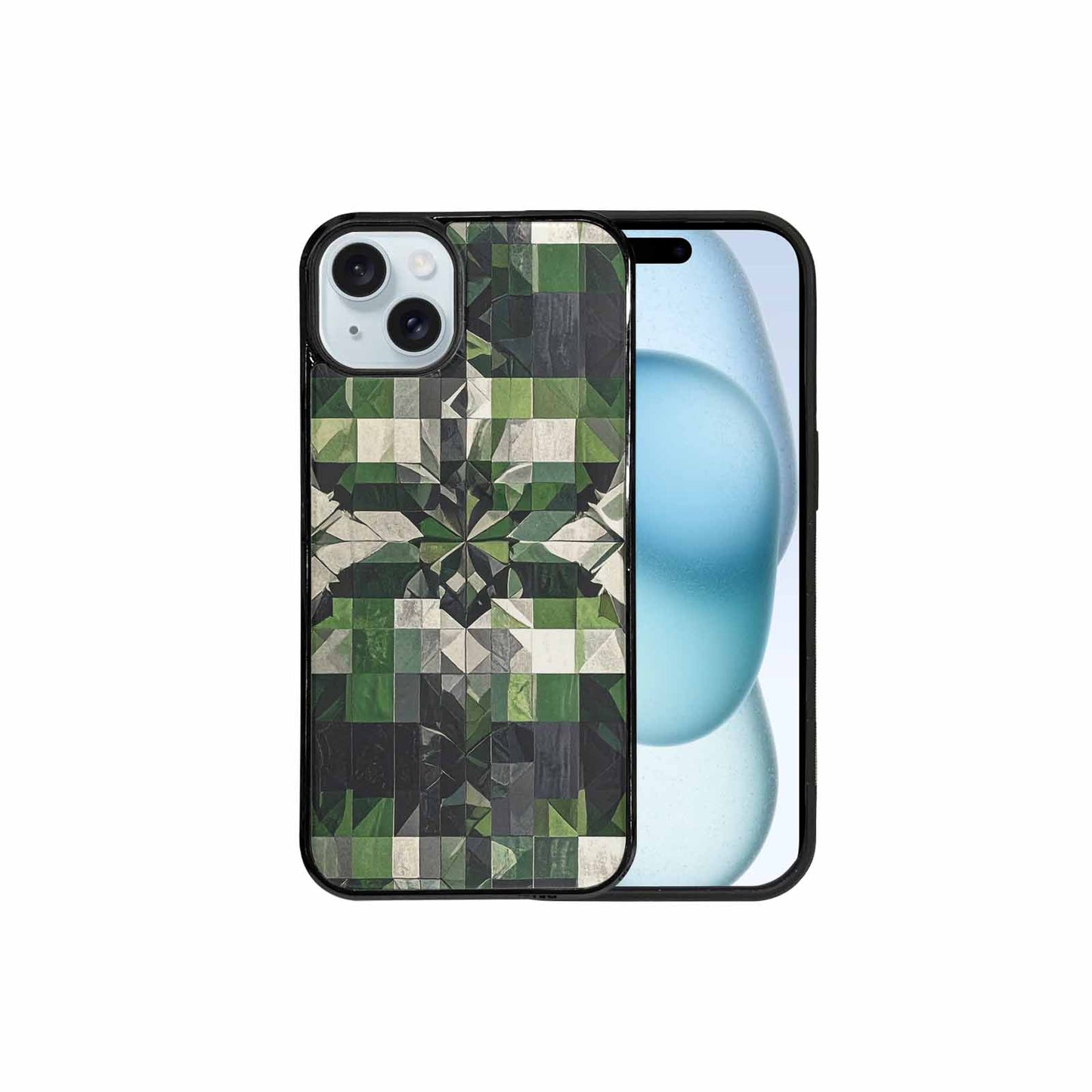 iPhone 15 Plus Case — Aromantic Flag Color Theme Small Rainbow, Custom Phone Case