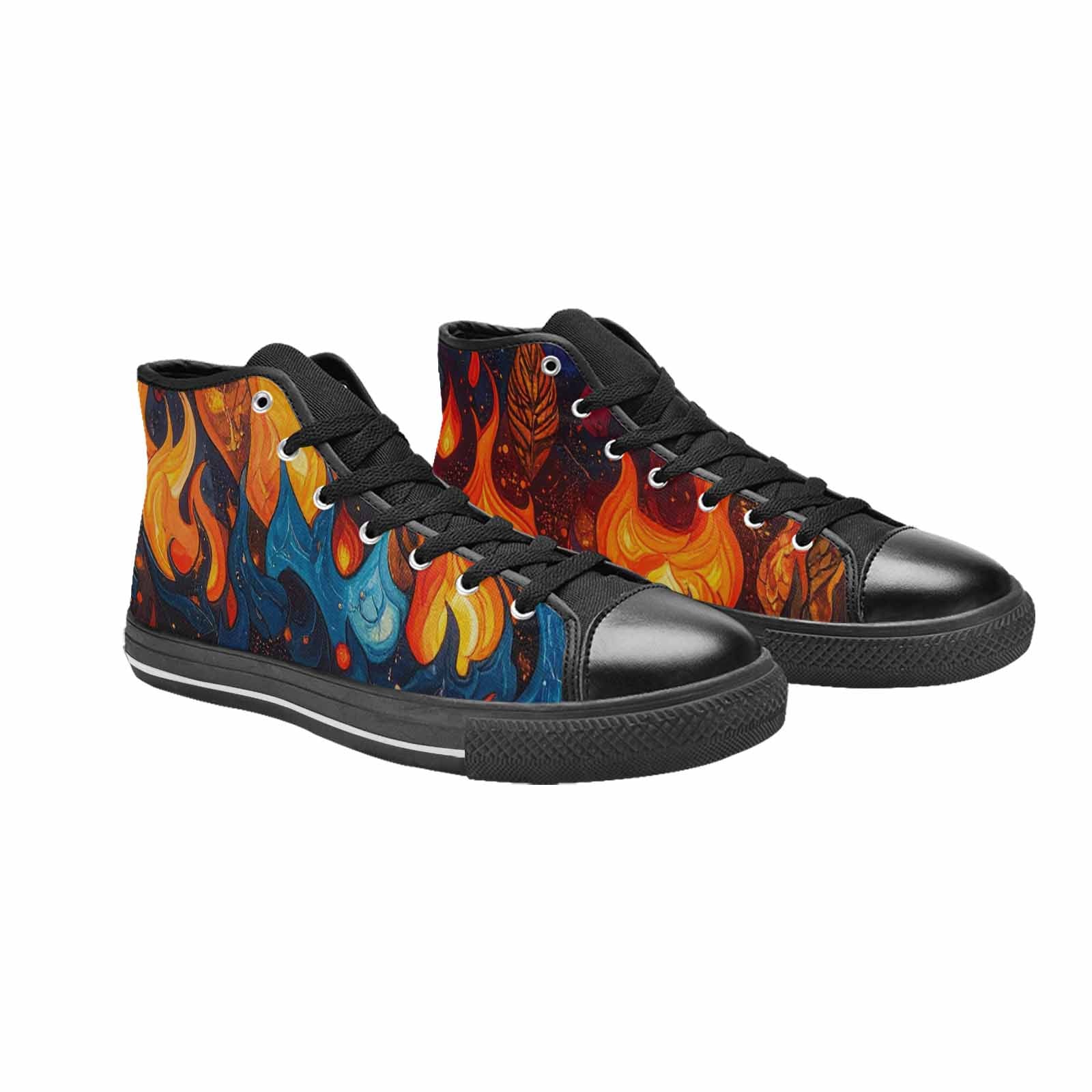 WOMEN'S Fire Flame High Top Canvas Dreamcore Shoes
