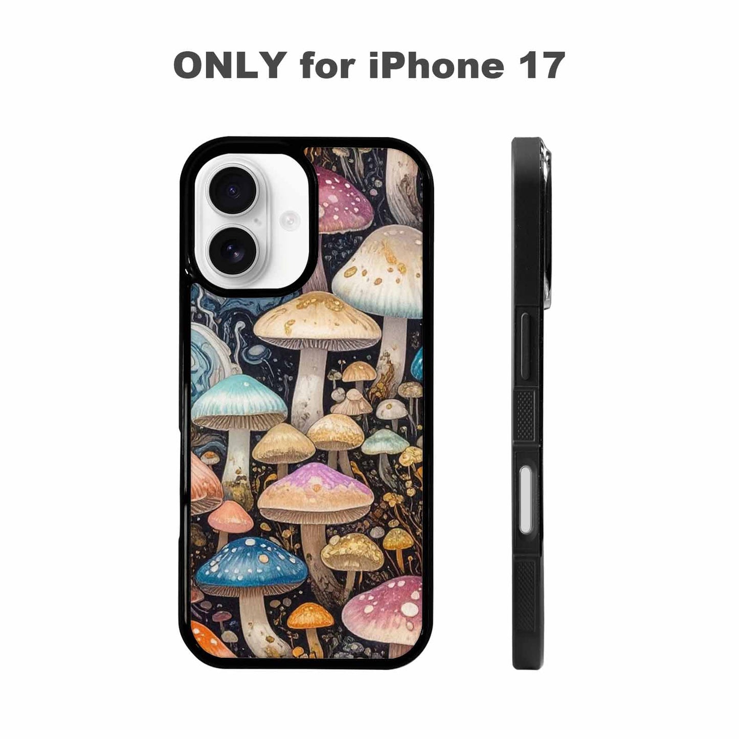 iPhone 17 Case — Mushrooms Pattern Hundreds Of Original Art, Custom Designed Case Cover