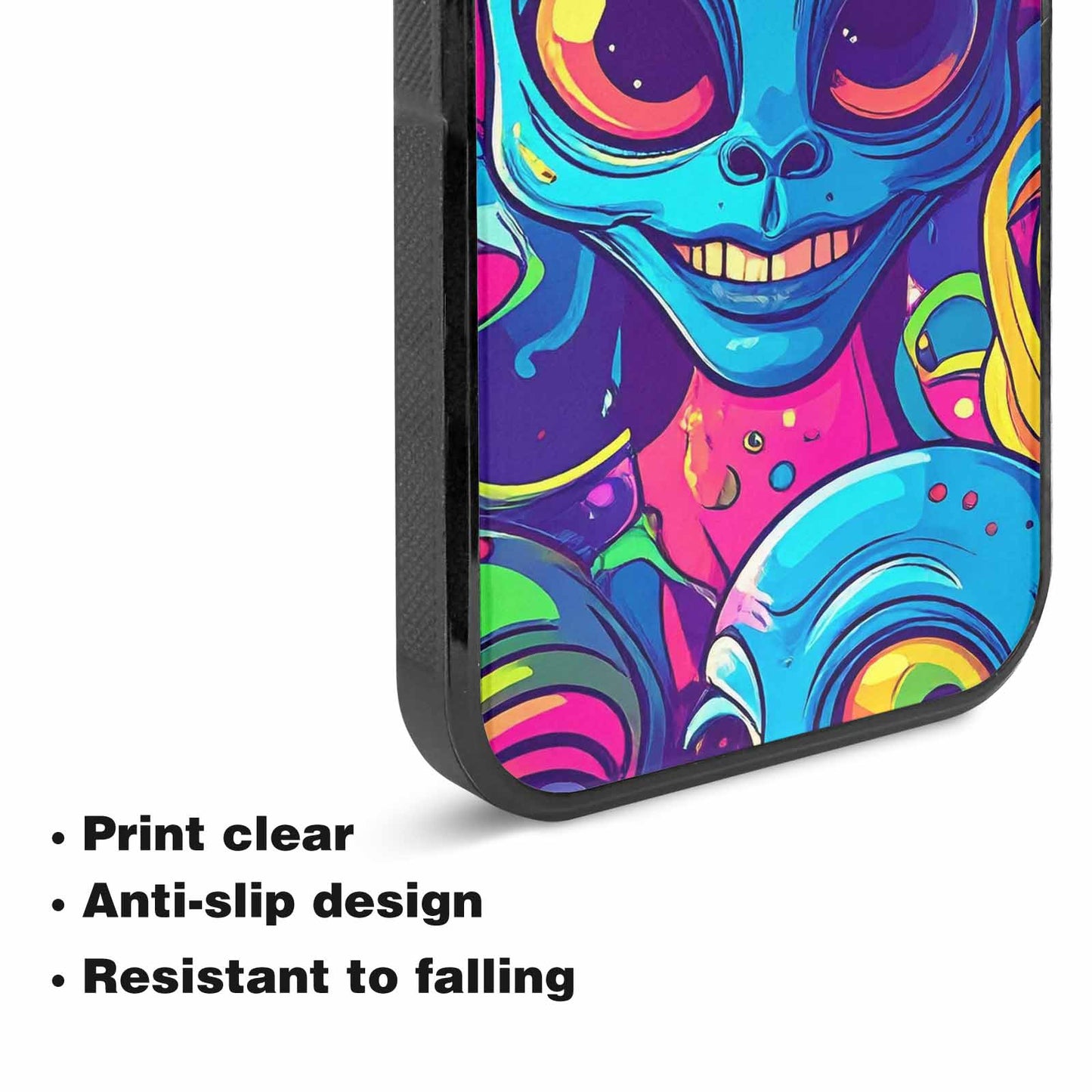 iPhone 15 Case — Alien Ufo Cartoon, Customized Protective Case