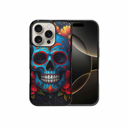 iPhone 16 Pro Case — Graffiti Skull Art Seamless Pattern Vibrant, Custom Designed Case Cover
