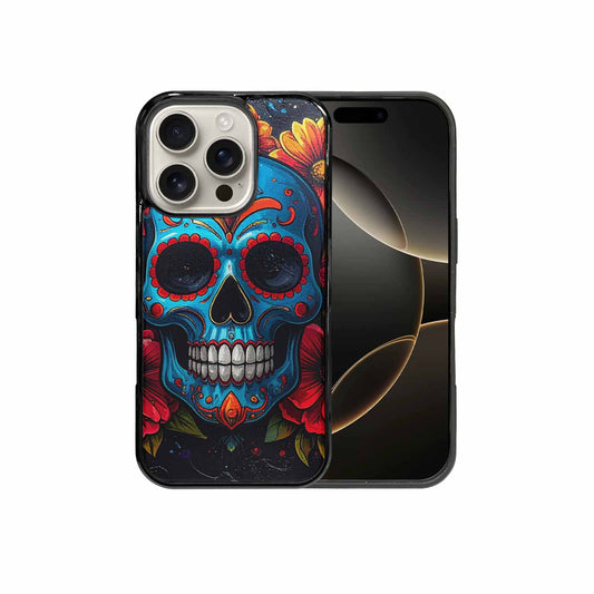 iPhone 16 Pro Case — Graffiti Skull Art Seamless Pattern Vibrant, Custom Designed Case Cover