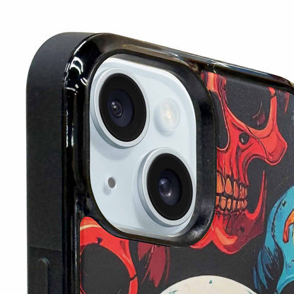 iPhone 15 Plus Case — Dripping Skulls Collage Custom, Custom Printed Phone Case