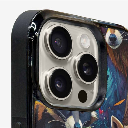 iPhone 15 Pro Max Case — Raccoon Bandit Raccoon Bandit Pattern Hundreds, Original Design Phone Case