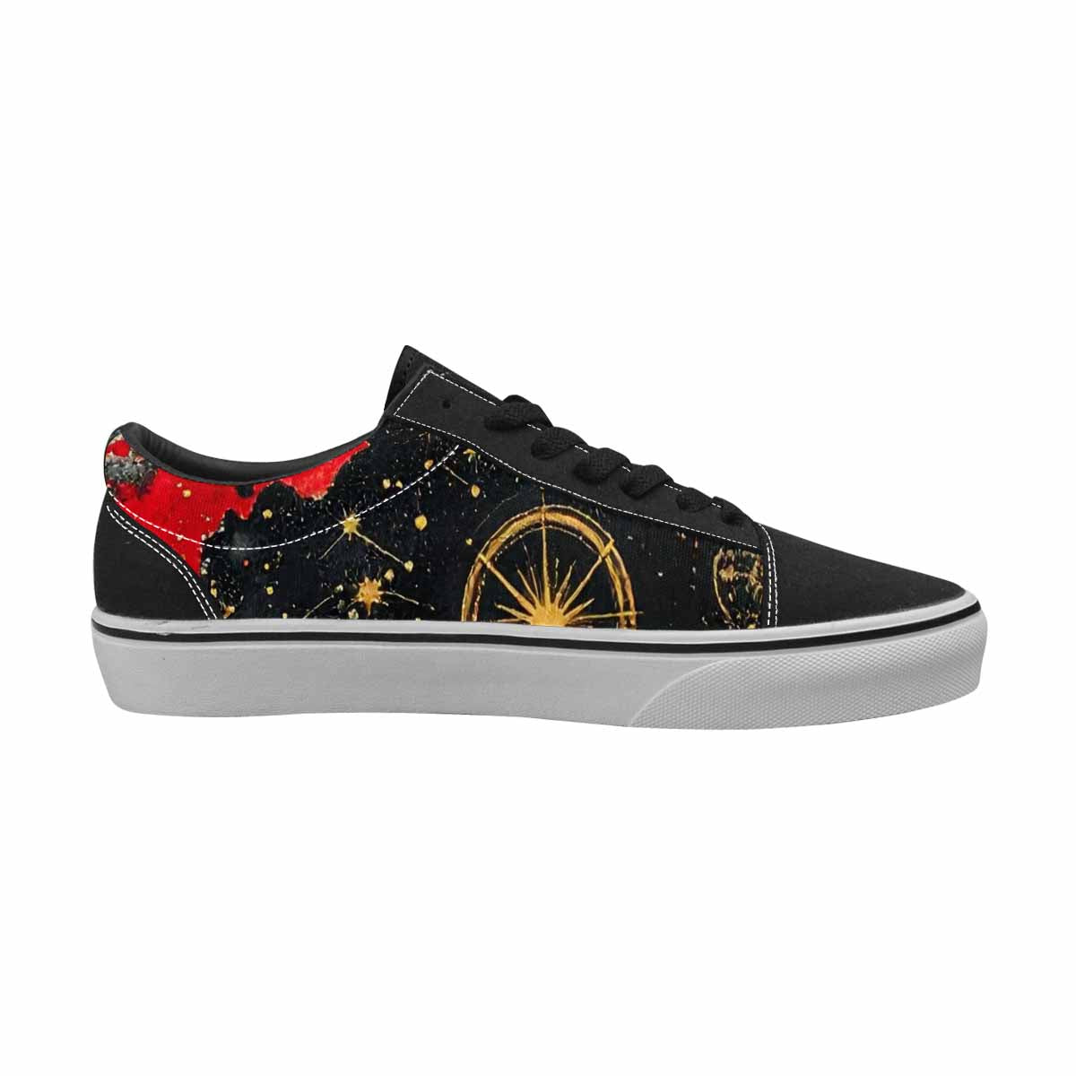 WOMEN'S Zodiac Constellation Lace-Up Canvas Dark Academia Sneakers