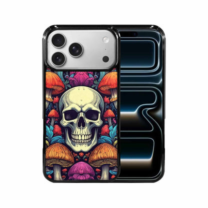 iPhone 17 Pro Max Case — Mushroom Skull Art Seamless Gothic Skulls, Customized Protective Case