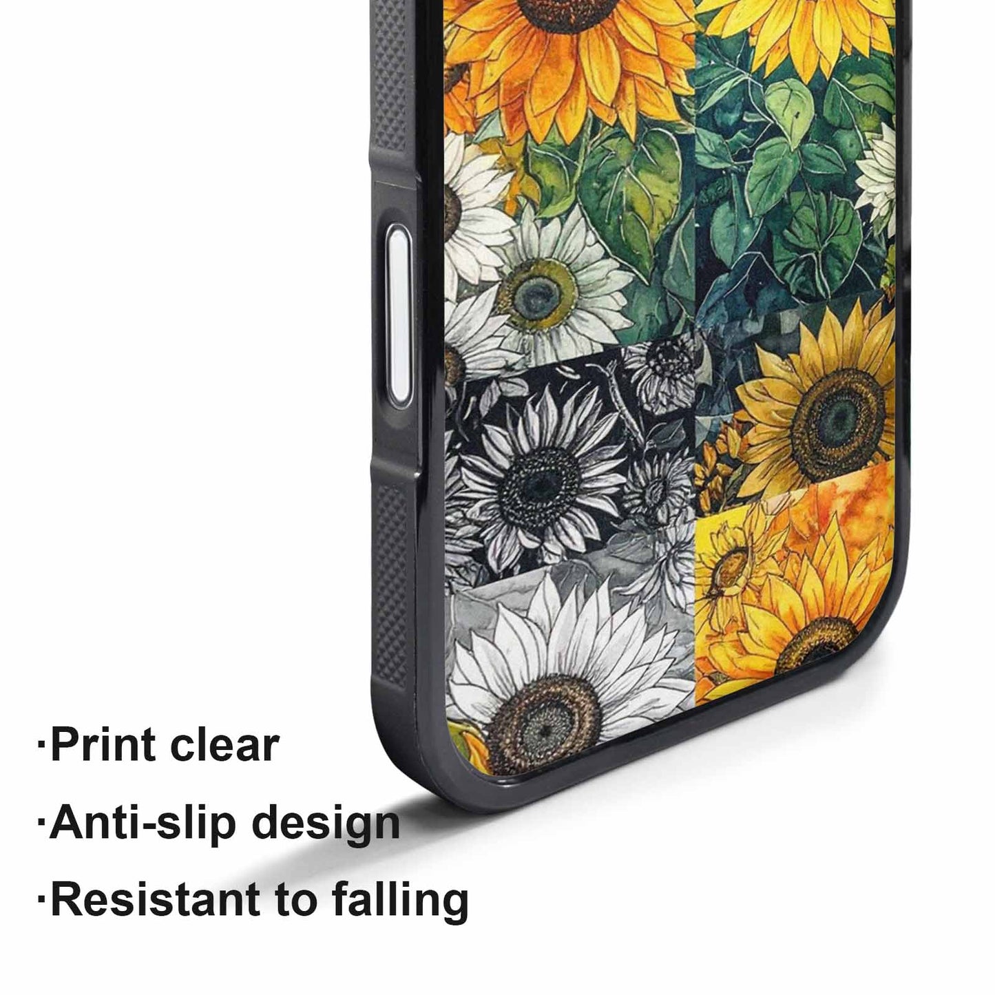 iPhone 17 Pro Max Case — Small Sunflower Pattern, Randomly Floral, Custom Art Phone Cover