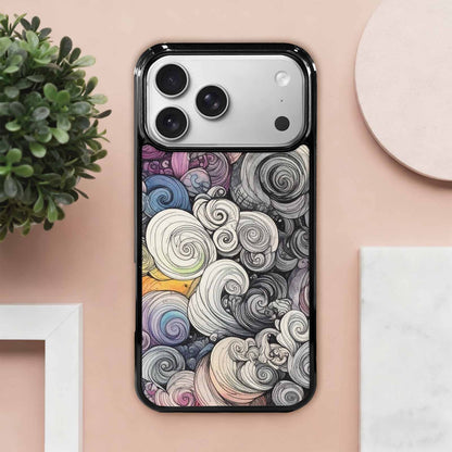 iPhone 17 Pro Max Case — Tie Dye Swirls (black Tie Dye, Personalized Phone Case