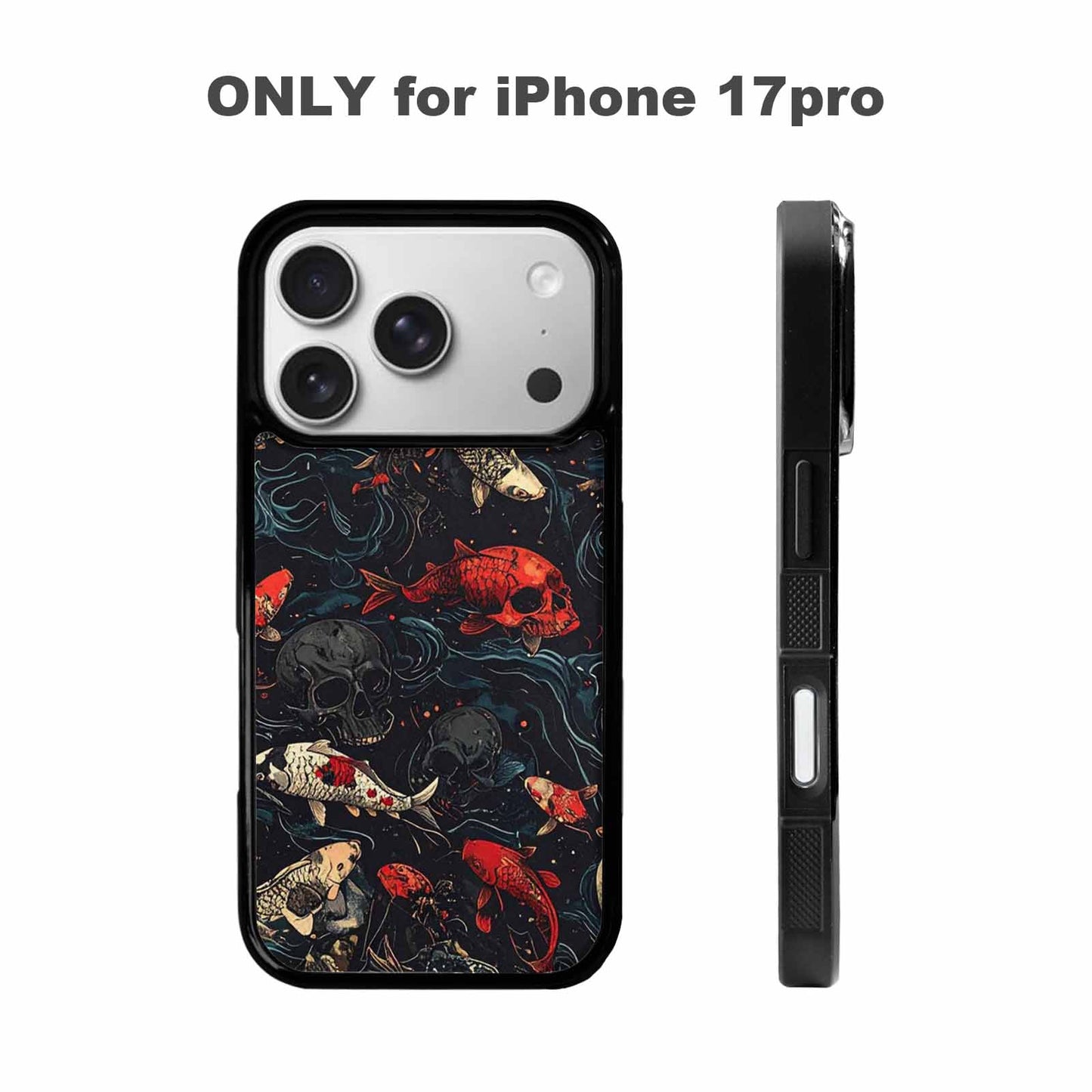 iPhone 17 Pro Case — Skull Dark Art Gothic Print Gothic, Personalized Phone Case