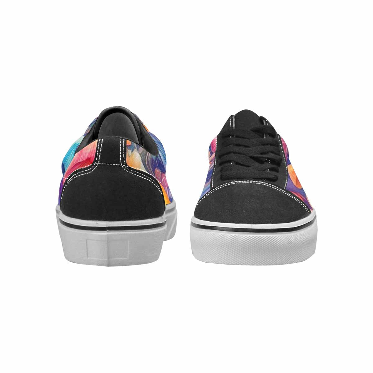 WOMEN'S Mushrooms  Tie Dye Lace-Up Canvas Kaleidoscope Custom Sneakers