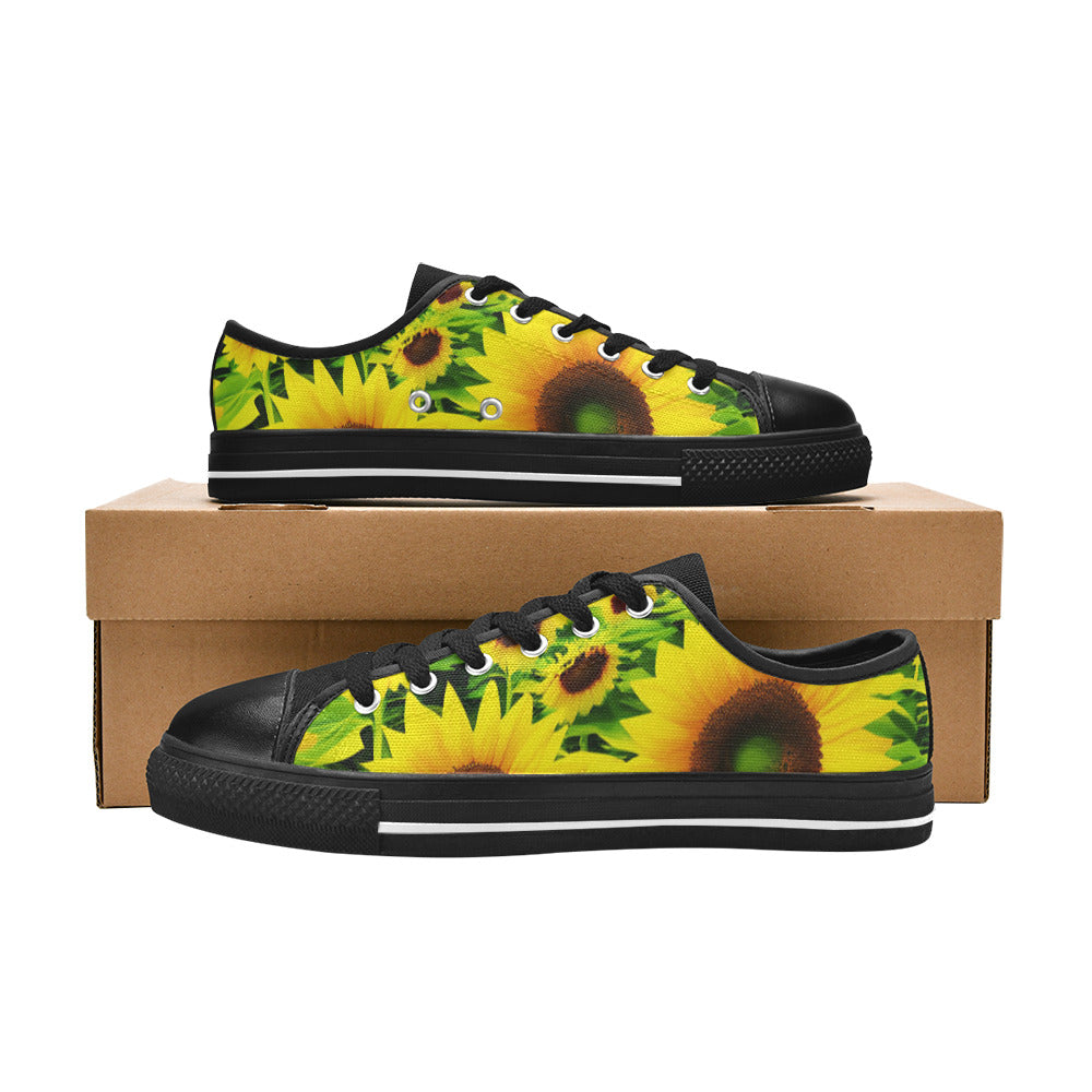 MEN'S Sunflowers Art 4 Canvas Aesthetic Custom Shoes